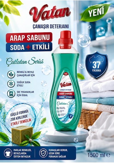 Çamaşır Deterjanı Arapsabunu Etkili 1500 Ml