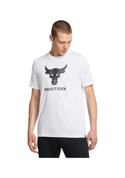 Under Armour Project Rock Payoff Graphic Kısa Kollu T-shirt Beyaz Siyah