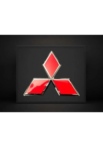 Mitsubishi 2'li Ön Panjur+bagaj Arması A Kalite  Boyut