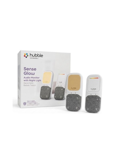 Hubble Sense Glow Bebek Telsizi, Gece Işıklı, 300m+ Menzil, Tls Şifreli, Dijital Ses Monitörü, 2'li Set Genel