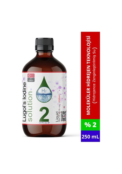 Lugol's %2 İyot Çözeltisi İyot Damla Cam Şişe 250 ML