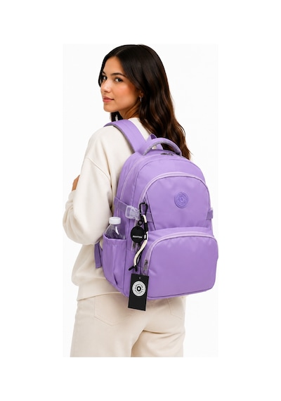 Okul Çantası Suya Dayanıklı Kumaş Unisex Okul Sırt Çantası Lila 34500