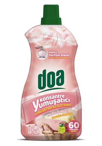 Doa Konsantre Çamaşır Yumuşatıcı Pudra Kokulu 60 Yıkama 1500 Ml X 4 Adet 4'lü Set