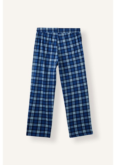 Defacto New Regular Fıt Kısa Kollu Üst Ekose Alt 2li Pijama Takımı H7441ax26aube485 Mavi-be485