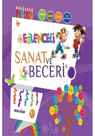 Eğlenceli Sanat ve Beceri Mor Kitap 7 Yaş- Parıltı Yayınları