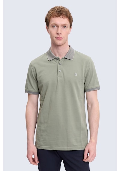 Hatemoğlu Yeşil Regular Fit 100% Pamuklu Polo Yaka Tişört Vetiver Yeşil