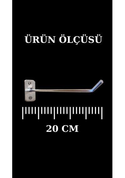 Suntaya Kanca 20 Cm Duvara Monte Çok Amaçlı Raf Kancası 50 Adet
