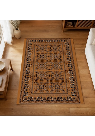 Kartela Halı Afgan Halı Jüt Taban Dokuma Halı Bakır - 180 X 270 Cm