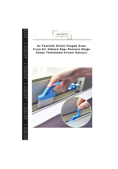 Ev Temizlik Ürünü Tezgah Arası Fırça Kir Sökücü Kapı Pencere Oluğu Kenar Temizleme Fırçası Kazıyıcı Çok Renkli