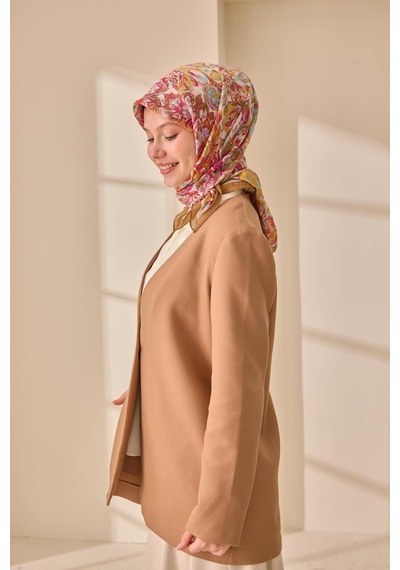 Silk Home Olinda İpek Eşarp 47002-40 Pembe, Turuncu, Taş, Lila, Asit
