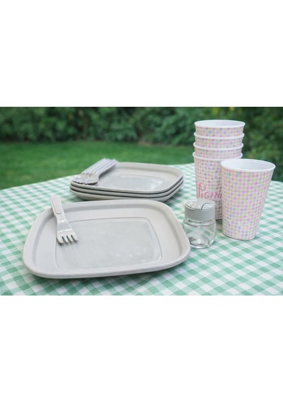 Lovely Piknik Seti 6 Kişilik 32 Parça Krem