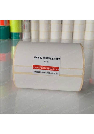 Termal Etiket 100X80 - Barkod Etiketi 1 Rulo 350 Adet