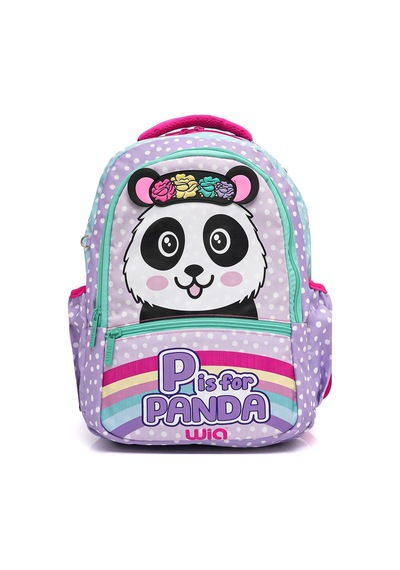 Wia Crowned Panda Kız Çocuk 3'lü Okul Seti Mor