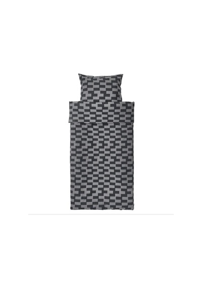 Ikea Blaskata Tek Kişilik Nevresim Takımı 150 X 200 Cm Siyah - Gri