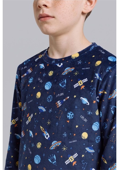 Defacto Uzay Baskılı Uzun Kollu Üst Lastikli Paça 2li Pijama Takımı Erkek Çocuk I3395a826cwnv241 Lacivert-nv241 Defacto Uzay Baskılı Uzun Kollu Üst Lastikli Paça 2li Pijama Takımı Erkek Çocuk I3395a826cwnv241 Lacivert-nv241