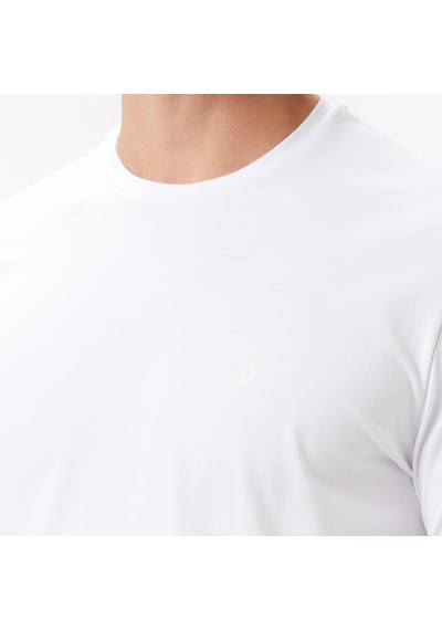 Nautica Erkek Beyaz Classic Fit T-shirt Düz V55340t Beyaz