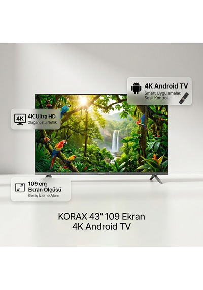 Korax KRX-TV43 43" Ultra HD Android LED TV