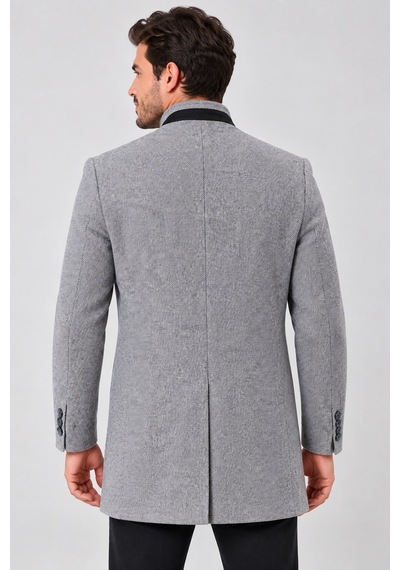 Plt9327 Dewberry Erkek Kaban-açık Diagonal Gri