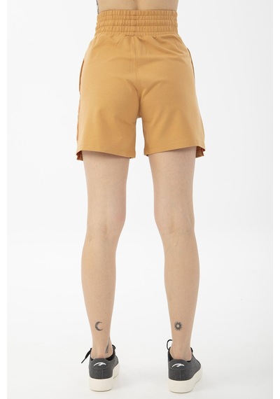 Maraton Sportswear Regular Kadın Basic Koyu Bej Şort 20850-koyu Bej Koyu Bej