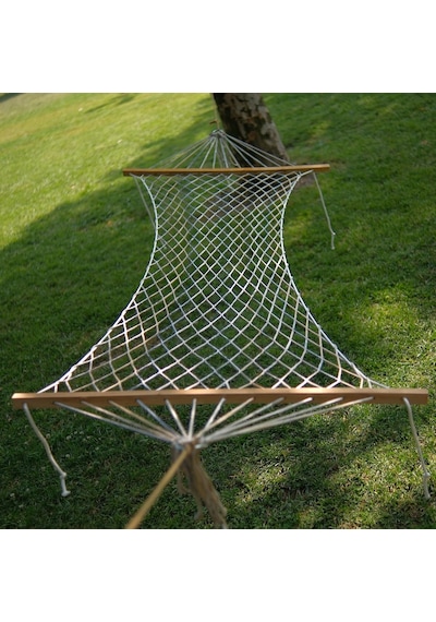 Tek Kişilik Örgülü Polyester Hamak 95 165 Cm, 150 Kg Kapasiteli, Bahçe/balkon/kamp İçin İdeal