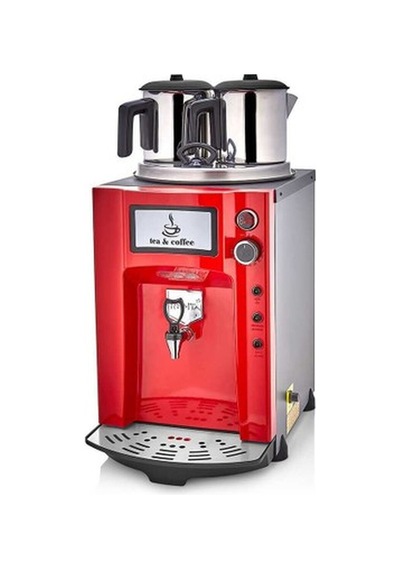 Remta Premium Jumbo 15 Lt Çift Demlikli Çay Kazanı Kırmızı