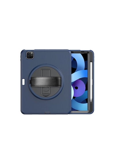 Apple İpad Uyumlu Pro 11 2018 Kılıf Hand Strap Tablet Kılıfı - Lacivert Arka Kapak
