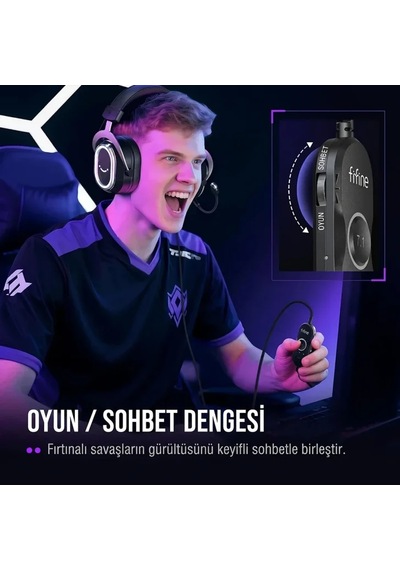 Fifine Ampligame H13 Mikrofonlu 7.1 Rgb Oyuncu Kulaklığı