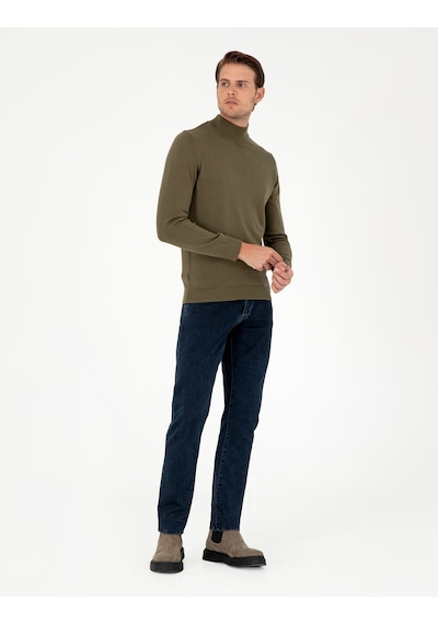 Pierre Cardin Erkek Koyu Haki Kazak /triko 50296548-vr111 Koyu Haki