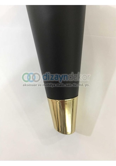 Konik Açılı Dolap Ayağı Parlak Altın Mat Siyah 23 Cm
