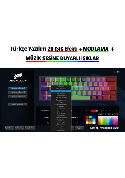 Rgb Mini T9 Türkçe Q Mekanik Oyuncu Klavye Red Switch Gamer Oyuncu Klavyesi
