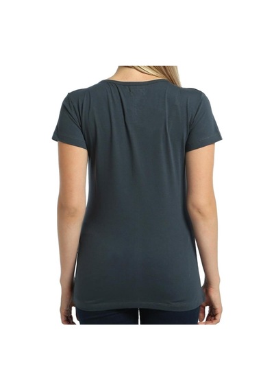 Bant Giyim - Açık Bisiklet Yaka Füme Kadın Tişört T-Shirt