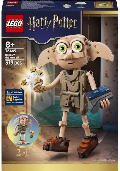 LEGO® Harry Potter™ Özgür Ev Cini Dobby™ 76469 - 8 Yaş ve Üzeri Çocuklar için Aksesuarlar İçeren Oyuncak Yapım Seti (379 Parça)