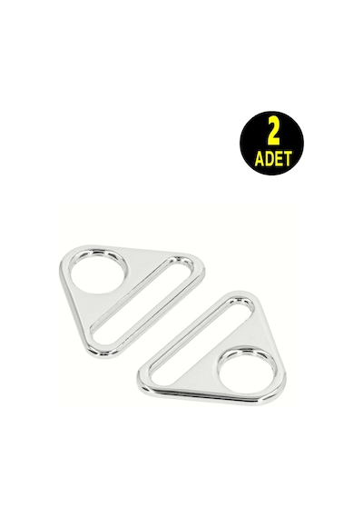 Usin 2 Adet 4 Cm Çanta Sapı Branda Çadır Kemer Yük Bağlama Gerdirme Delikli Metal Tokası Gümüş