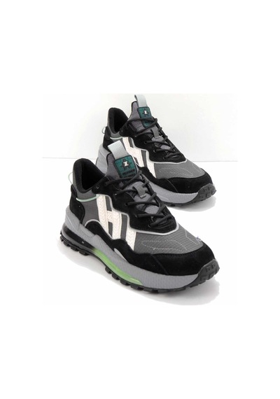 Bambi Siyah Leather Erkek Sneaker E01185506102 Siyah