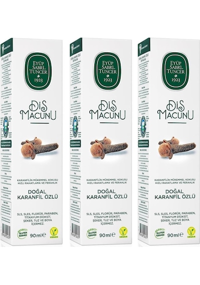 Eyüp Sabri Tuncer Doğal Karanfil Özlü Diş Macunu 3 x 90 ML