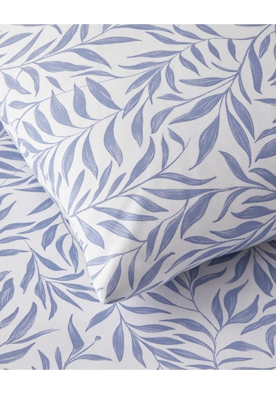 English Home Leaf Dream Kolay Ütülenir Tek Kişilik Nevresim Takımı 160x220 Cm Mavi