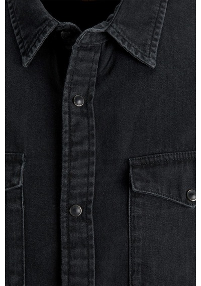 Jack & Jones Erkek Kot Gömlek - 12138115 Siyah