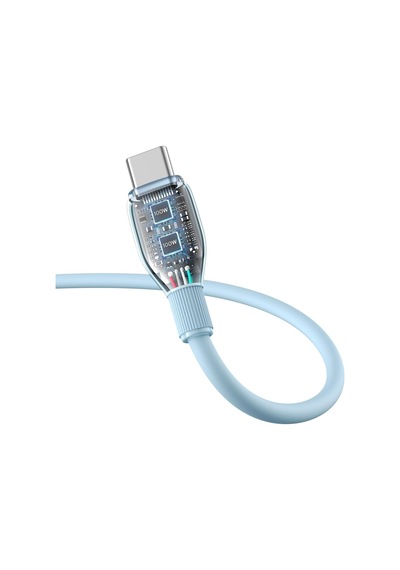 Lexroo Pudding Hızlı Şarj Özellikli Type-c Kablo 100w, 1.2 Metre, Mavi Standart