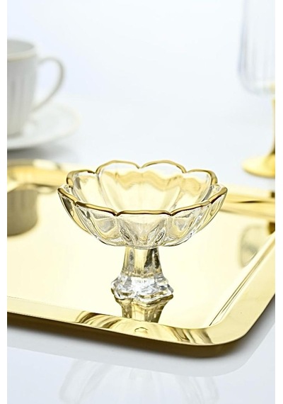 Ayaklı Lotus Sunumluk 6 Lı Gold