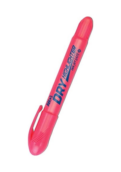 Hldpink Dry Highlighter Jel Fosforlu Kalem, Pembe Çok Renkli