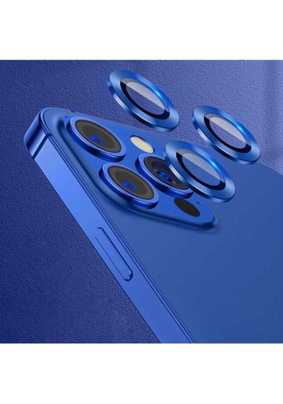Apple Uyumlu iPhone 12 Pro Max Zore Cl-07 Kamera Lens Koruyucu Lacivert