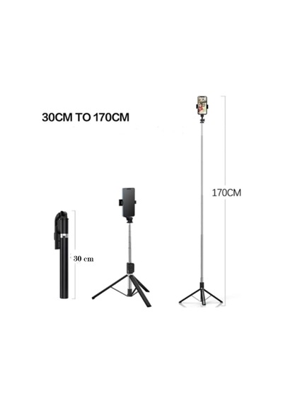 170cm Tripod Ve Selfie Çubuğu Bluetooth Uzaktan Kumandalı Yüksekliği Ayarlanabilir K9 Diğer