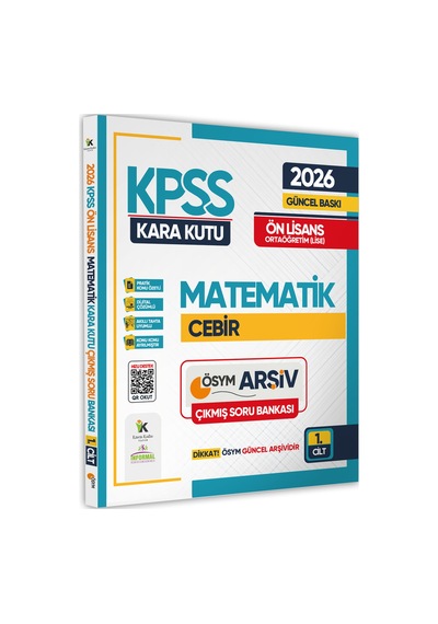 2026 Kpss Önlisans/ortaöğretim Matematik Kara Kutu Cebir 1. Cilt ÖSYM Çıkmış Soru Bankası Çözümlü