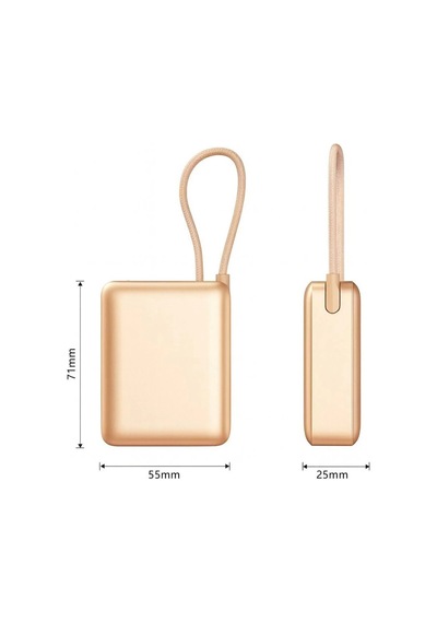 10.000mah Lcd Göstergeli Type-c Giriş & Çıkışlı 20w Dahili Type-c Kablolu Powerbank Çok Renkli