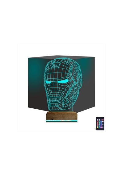 Luvivia Ironman Robot 3d Lamba - Masa Gece Lambası Şeffaf