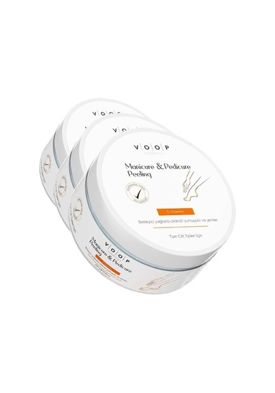 El & Ayak Onarıcı Ve Besleyici Bakım Kremi 300 Gr Manikür Pedikür Peeling 3 Paketi