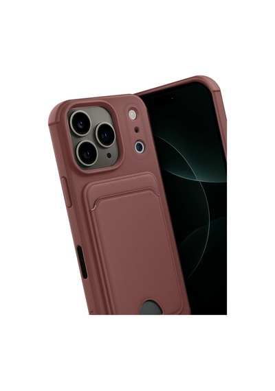 Ilkeshop Newface Apple iPhone Uyumlu 17 Pro Kelvin Kartvizitli Silikon - Bordo