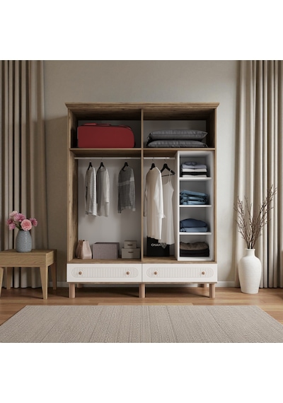 Comiet Sally 4 Kapaklı Çekmeceli Mdf Gardırop Aytaşı