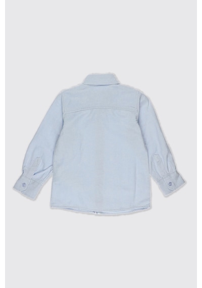 Panço Erkek Çocuk Basic Mavi Oxford Gömlek