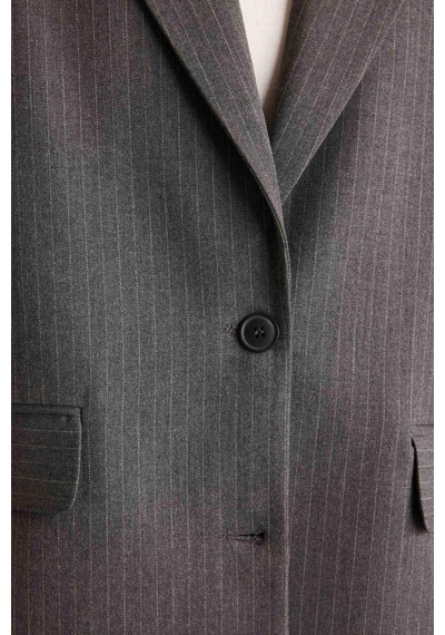 Defacto Oversıze Ceket Yaka Blazer Ceket G8900ax26spgr394 Gri-gr394